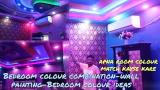 Bedroom colour combination -wall painting, bedroom colour idea