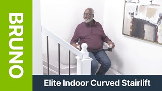 Bruno Elite Custom Curved Stairlift For Indoor Staircases