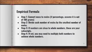 Chemistry: Video 4-5: Percent Composition, Empirical, and Molecular Formula