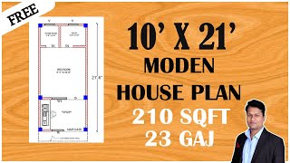 10 x 21 Small House Plan || 210 Sqft Small House Plan || Moden House Plan