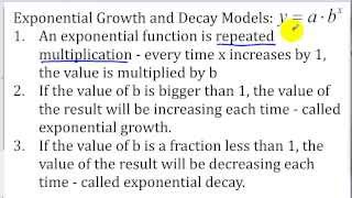 Exponential Growth and Decay Overview