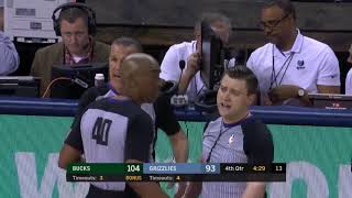 Giannis Antetokounmpo Face Elbows McLemore! Gets A Flagrant!