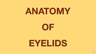 Oculoplasty: Session 02: Anatomy of the the Eyelids