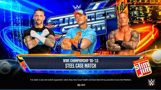 John Cena Vs Randy Orton Vs CM Punk - WWE Champion Steel Cage Match At Summer Slam | WWE 2k24