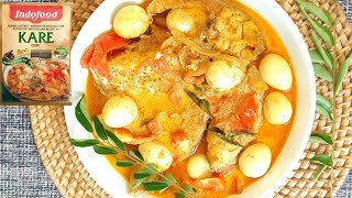 Resep Kari Ikan Dengan Telur Puyuh Bumbu Indofood/fish curry with Quail Eggs in IndonesianCurryPaste