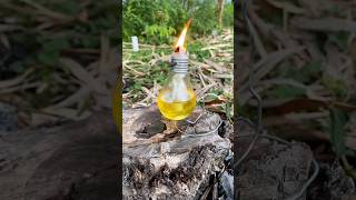 SURVIVAL SKILL : SMART IDEA with LIGHT BULB #bushcraft #outdoors #camping #survivalskills