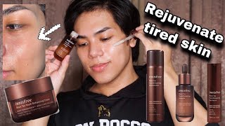 Night time skincare routine with Innisfree (Black tea youth enhancing ampoule)