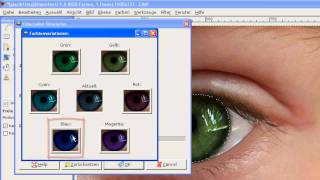 GIMP - Augenfarbe ändern