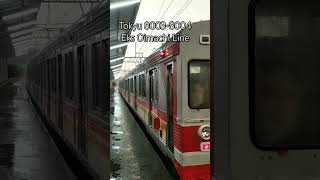 Aksi CSOT di saat hujan di sore hari ||| Tokyu 8003-8004F Stasiun Bogor #車掌 #電車