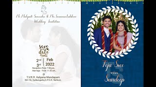 TEJASREE & SANDEEP MARRIAGE LIVE ( 3 Feb 2022 )