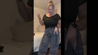 Fashion Nova Cargos | Must Haves | OOTD | Midsize Style | Style Inspo🖤🩶