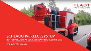 Schlauchverlegesystem der Tony Brändle AG sowie der Fladt Engineering GmbH für Deutschland.