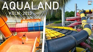 ALLE Wasserrutschen im AQUALAND Köln (mit neuen Rutschen!) | 2023 | 4K Onrides