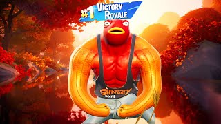 Fortnite FISH THICC Battle Pass Skin 250 Ping Gameplay Season 4 Win No Commentary