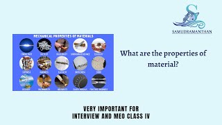 MEO Class 4 Oral | What are the properties of material? | @_samudramanthan_