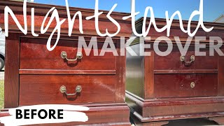 $10 FIND 👀 | FURNITURE MAKEOVER  | Nightstand before and after