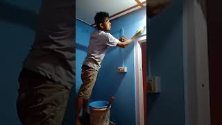 two colour combination / wall painting /#short video 🏠👈🙏🙏🙏🇮🇳