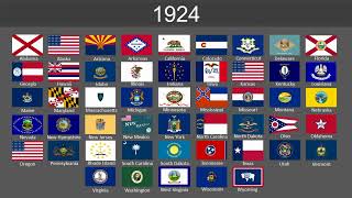 Evolution of USA States flags 1500-2024