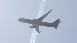 Amazon Air 767-300F (Coming 2 America livery) flies over my neighborhood