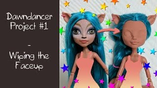 Monster High Repaint #1 - Removing the Factory Faceup