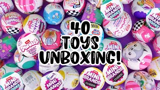 Unboxing 40 NEW Blindbags! Mini Brands BOOKS, Zuru Snackles, Foodie Mini Brands Series 2 and More!