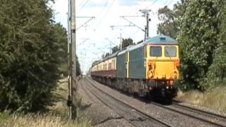 87002 'Royal Sovereign' & 86101 'Sir William Stanier FRS' pass Balne High Gate working 5Z87