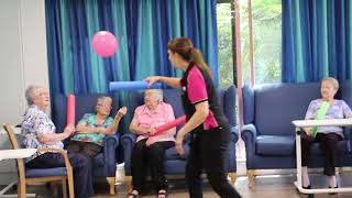 Balloon game at Southhaven Aged Care