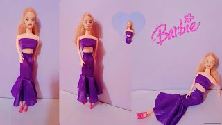 DIY Skirt And Top For Barbie || Making Outfit For Doll || Eshu Art&Craft #viralvideo #trending #doll