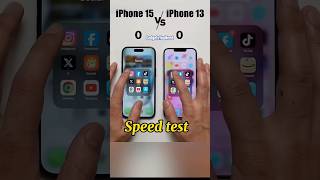 Iphone 15 vs 13 Speedtest Fail ? #shorts