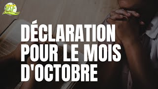 DÉCLARATION POUR LE MOIS D'OCTOBRE  //  PSF