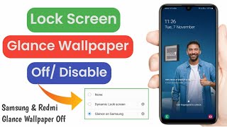 Glance samsung lock screen disable | Samsung me screen lock kaise hataye | lock screen wallpaper off