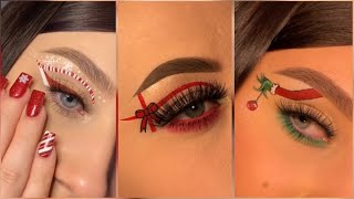 Christmas Eye Makeup Tutorial 🎄💖✨| Christmas makeup look