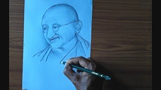 How to draw Mahatma Gandhi - drawing sheet