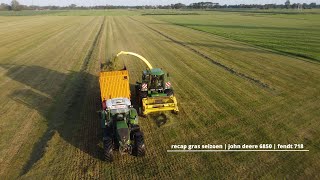 recap gras seizoen | john deere 6850 | fendt 718 & 724