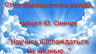 🙏💖 Стих - "Научись наслаждаться ты жизнью...". Читает Ю. Синчук