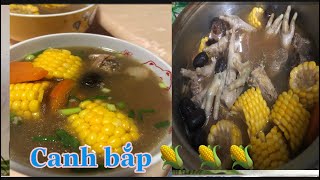 canh súp bắp carot (Carrot Corn Soup with Pork )