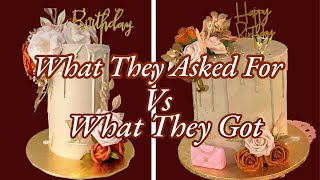 What they want vs. What they got cake Tutorial...Double Barrel cake