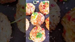 rice balls with cheese filling. Cheese melts in your mouth #foryou #shorts #asmr #food #fyp #rice