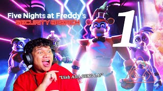 OOHAMI KEMBALI KERJA JAGA PATUNG HANTU!😱 - Five Nights at Freddy's: Security Breach (Malaysia) #1