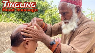 Asmr || extra tingling head massage || fast and aggressive head massage by old baba #asmr #therapy