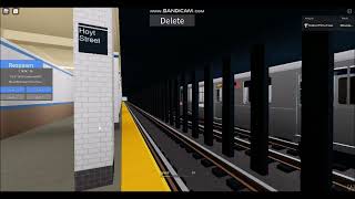 IRT Subway: Manhattan bound R142A (4) train Bypassing Hoyt Street