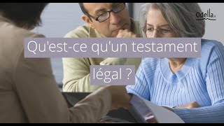 La légalité du testament français