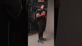 Roman Reigns 🔥 Photo shoot 😈with double belts ☝️ Attitude whatsapp status #shorts