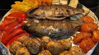 INIHAW NA TILAPIA AT MGA GULAY NA MAKULAY /GRILLED TILAPIA and VEGETABLES #grilledfishrecipe