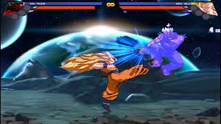 MUGEN ANIME 1.1 AKUMA VS GOKU SSJ3 STAGE DBFZ ASTEROID BATTLEFIELD