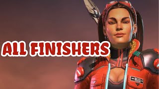 All Finishers with Loba’s Cherry Bomb Skin - Apex Legends [4K 60 FPS]