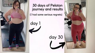 I rode the Peloton bike every day for 30 days and this happened!! // Plus size fitness journey 💪🏼🔥