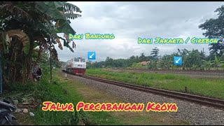 Di Sini Tempat Bertemunya Kereta Api Dari Bandung Dan Jakarta || Jalur Percabangan Kroya