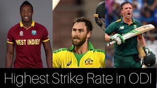 Cricketers with Highest Strike Rate in ODI #cricket #shorts #short #trending #viral #Cricketer