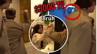 Ludwig almost DESTROYED Valkyrae’s $3000 TV